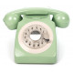 Teléfono giratorio vintage color verde menta