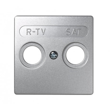 Placa para tomas inductivas de R-TV+SAT aluminio